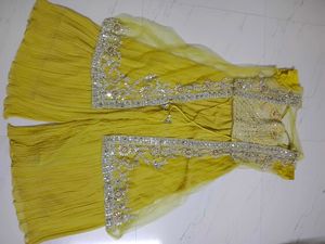 fabulous Yellow shrug dress