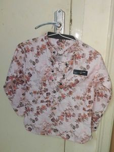 Boy's Floral Print Kurta