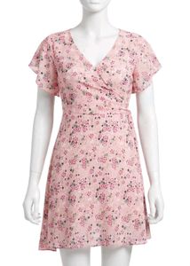 Chic Pink Floral Print Dress