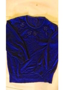 🛍️2 combo- Elegant Blue top &amp; dark marron Embelli