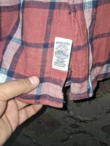 Men's Red Plaid Long Sleeve Shirt of 1