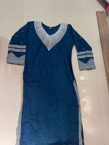 Stunning Embellished Teal Kurta