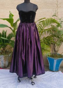 Strapless Velvet and satin  Gown