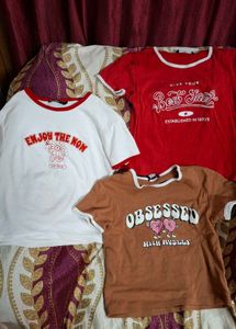Trendy Graphic Print T-Shirt combo of 3