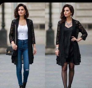 Elegant Black Lace Cardigan