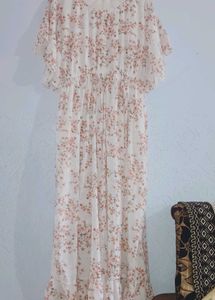 Floral print gown full length