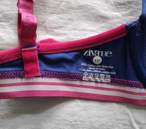 New Unused Stylish Sporty Blue &amp; Pink Push Up Bra