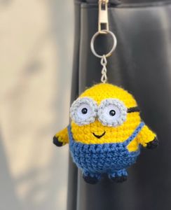 Cute Crocheted Minion Keychain