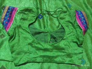 Green Embroidered saree with Blouse