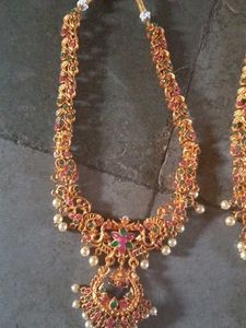 Indian Ethnic Necklace short & Long with Earrings