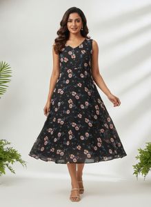Floral Print Midi Dress