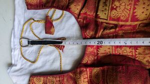 Designer Red &amp; Gold Banarasi Silk Blouse