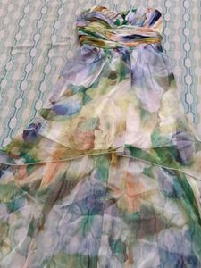 Beautiful Print Strapless party wear Dress
