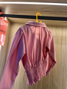 Chic Smocked Waist Button-Up Top