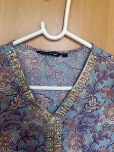 Melange Floral Print Kurta