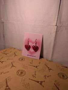 Charming Red Heart Earrings
