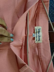 Pink Coloured Jeggings For Girls