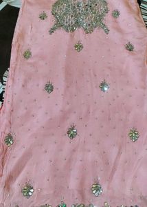 Pink Embellished Kurta Set