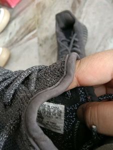 reflective Grey Adidas Yeezy Sneakers