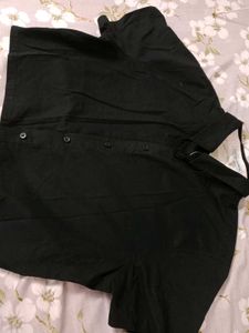women's Black Button-Up Shirt