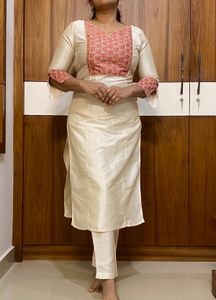 Cream Kurta Set|Price ⬇️ by 51‼️