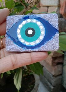Beadwork Evil Eye Magnet -  Resin Coated