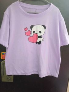 Cute Panda & Hearts T-Shirt