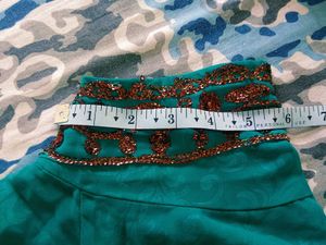 Elegant Teal Embroidered Saree