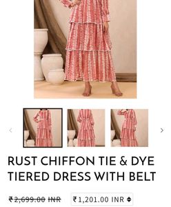 (Juniper)Coral Maxi Dress with Tie Waist