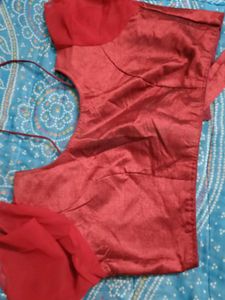 Maroon Silk Blouse with Bow Detail