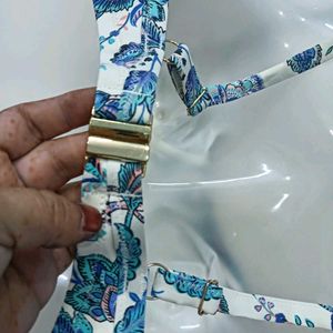 🪔 Boho Floral Print Bikini Top