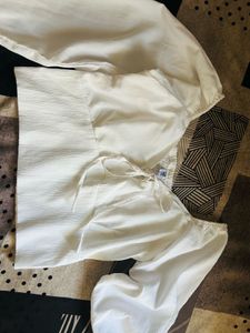 White bell sleeves top