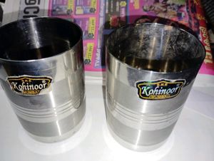 2 Steel Cup Very Thick New Never Used