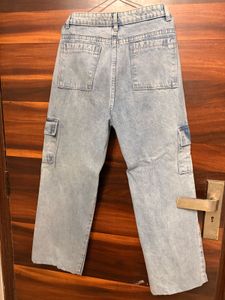 Light Wash Cargo Jeans