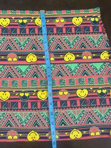 UNUSED Mini Skirt - Funky Smiley Graphic