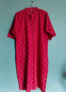 Vibrant Pink Printed Kurti