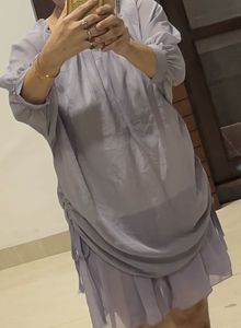 Sheer Layered Tunic Top