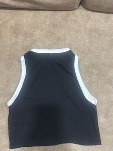 Zara Black Ribbed Crop Top