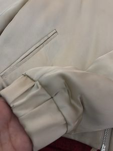 Cream Bomber Jacket