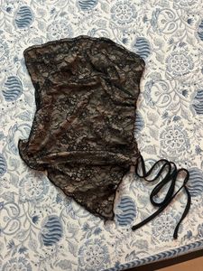 Black Lace Mesh Top 🖤