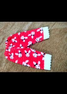 Cute Bunny Print Fleece Set