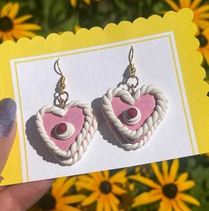 Strawberry Icing Cake Earrings