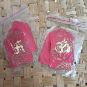 Om &amp; Swastik Wall Decorations (5 pkts)