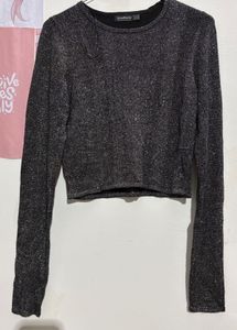 Sparkly Knit Top - Stradivarius