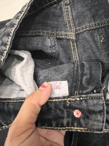 Womens Charcoal Black Cargo Jeans