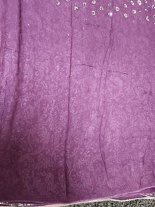 Elegant Purple Saree with Sequins