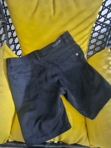 Black Denim Shorts