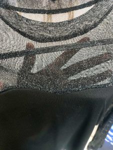 SHEIN Sparkly Mesh Top