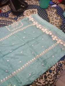 Elegant Blue Embroidered Kurta Set