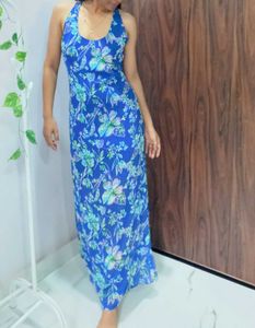 Blue Floral Maxi Dress